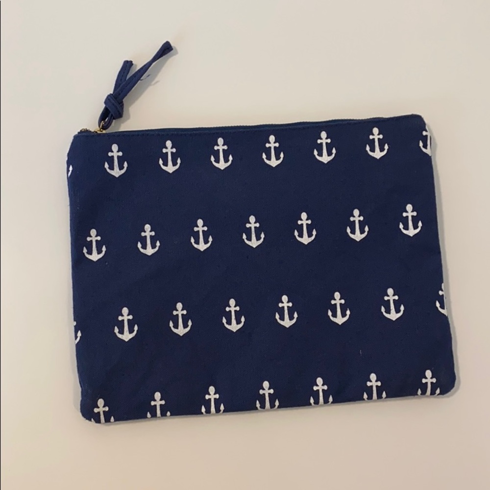 Nautical anchor zipper bag